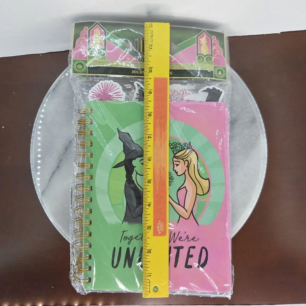 Wicked Glinda Unlimited Journals Set Of 2 A5 Spiral Notebook Kids Pink Green